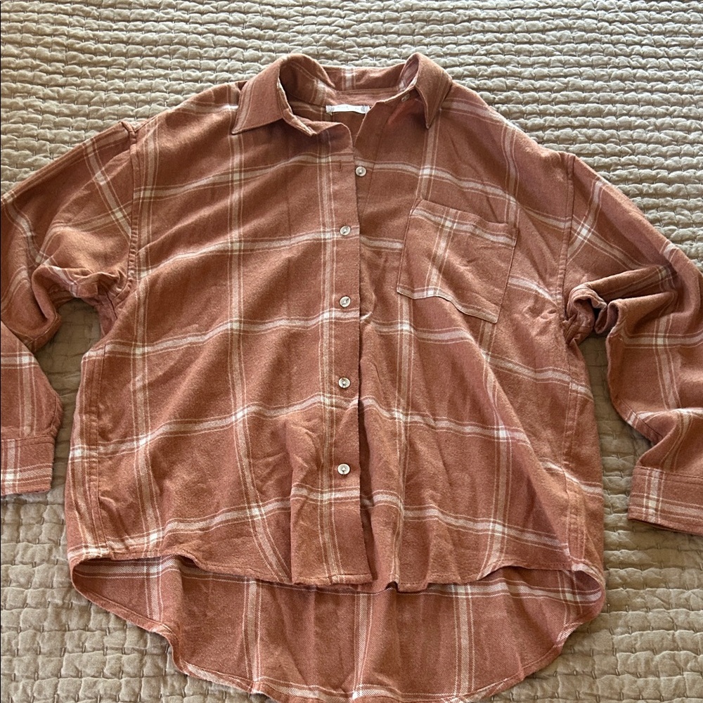 ALTAR’D STATE Flannel Feel Super Soft Plaid Shirt